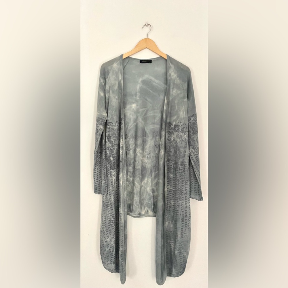 Piazza Sempione Silk Blend Printed Duster Cardigan Made in Italy Elegant Layer - Picture 4 of 7